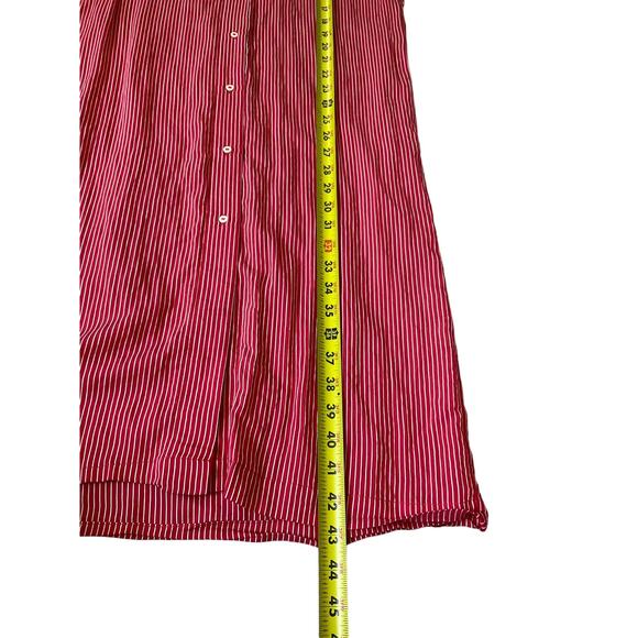 MNG Mango Red Striped Shirt Dress (missing belt) Women's Size 2 | 48-46 - Picture 6 of 7